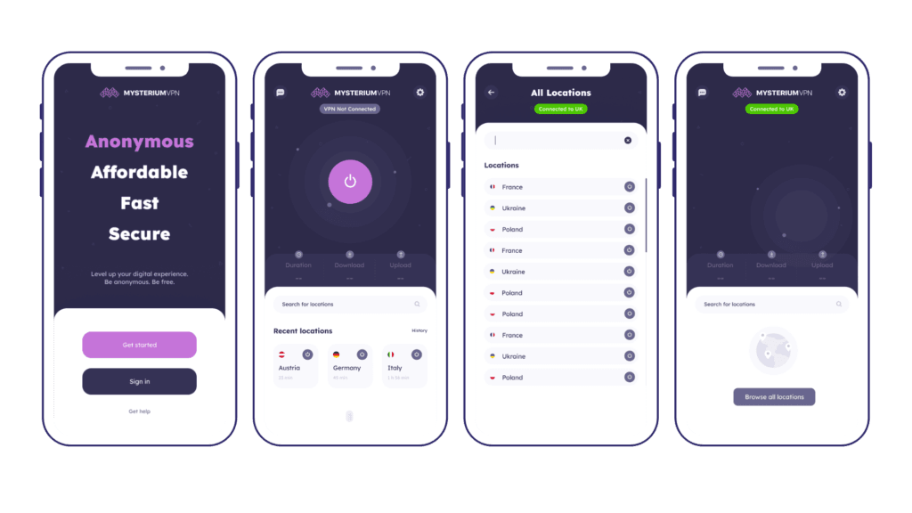 Mysterium VPN Review: Mobile devices