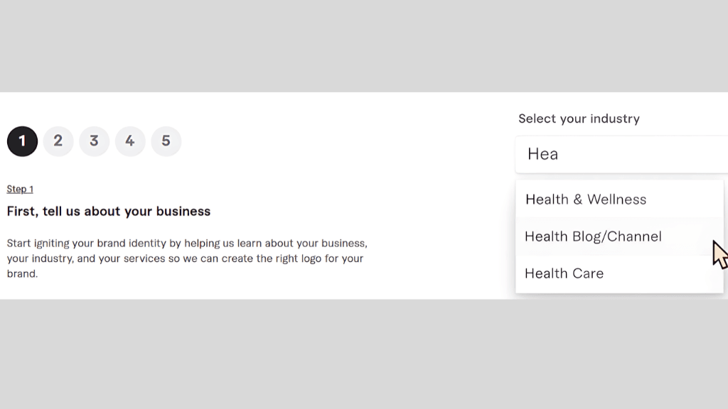 Fiverr Logo Maker Review: Step one