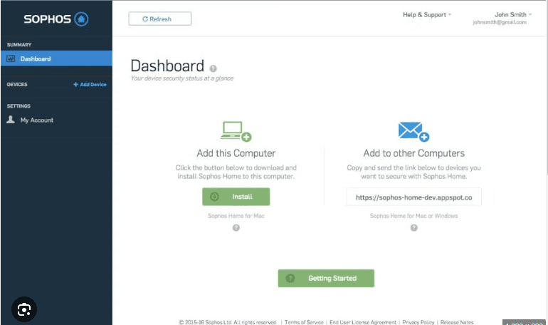 Sophos Home Review and Pricing: Dashboard