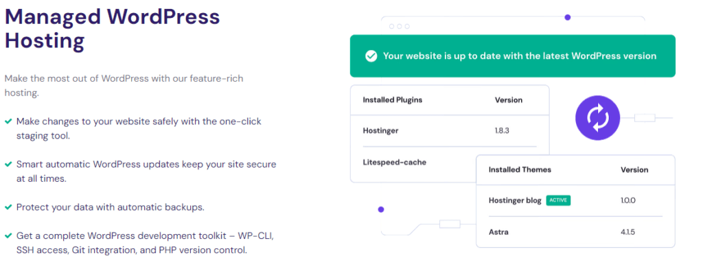 Hostinger Web Hosting and Builder: Managed wordpress