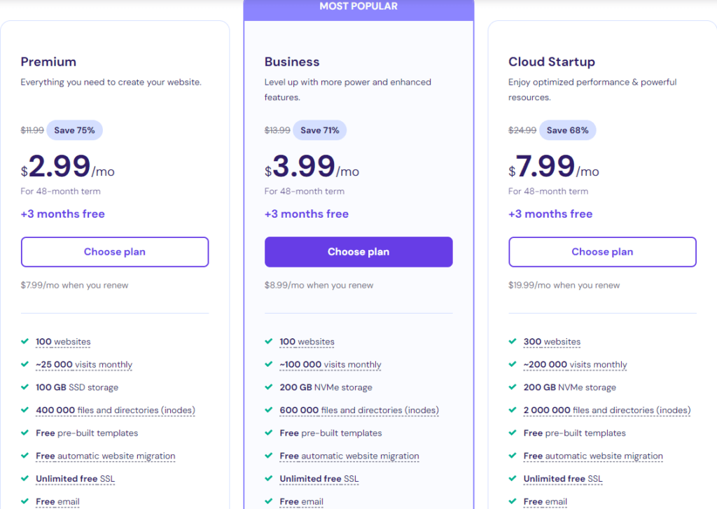 Hostinger Web Hosting and Builder: Web hosting pricing and plans