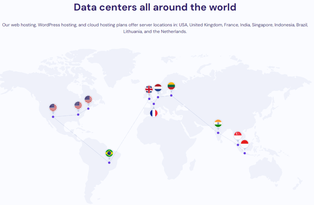 Hostinger Web Hosting and Builder: Hostinger data centers and CDN