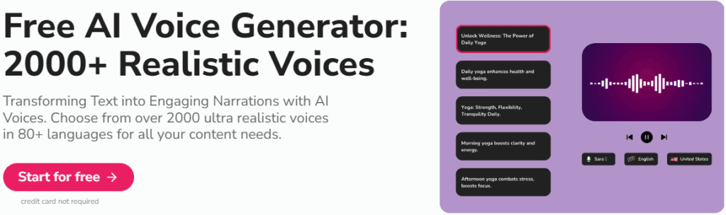 Fliki AI Text-to-Video: Automated voiceovers