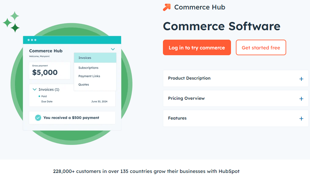 HubSpot Review: Commerce Hub