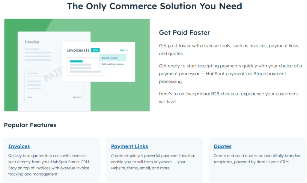 HubSpot Review: Commerce Hub