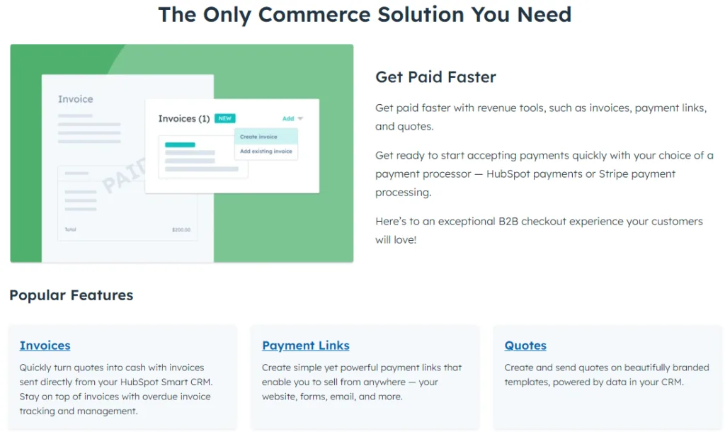 HubSpot Review: Commerce Hub