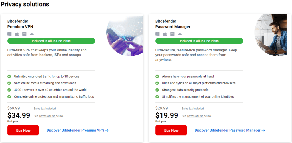 Bitdefender Review: Pricing Plans