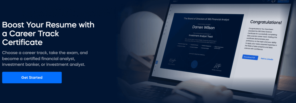 365 Financial Analyst: Career track certificate