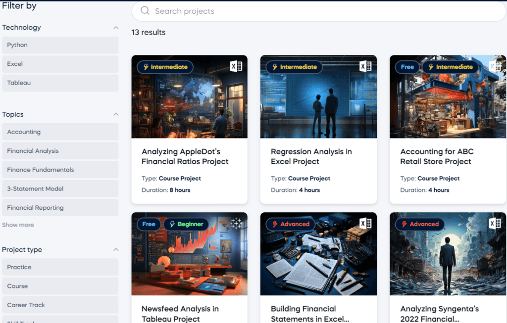 365 Financial Analyst: Financial projects