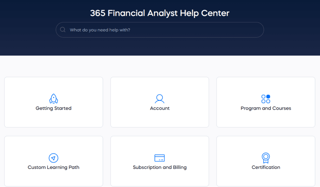 365 Financial Analyst: Help center
