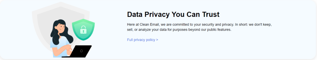 Clean Email Review: Privacy and security