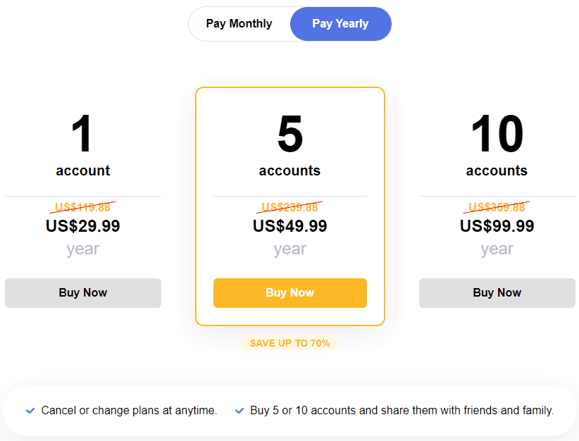 Clean Email Review: Pricing plans