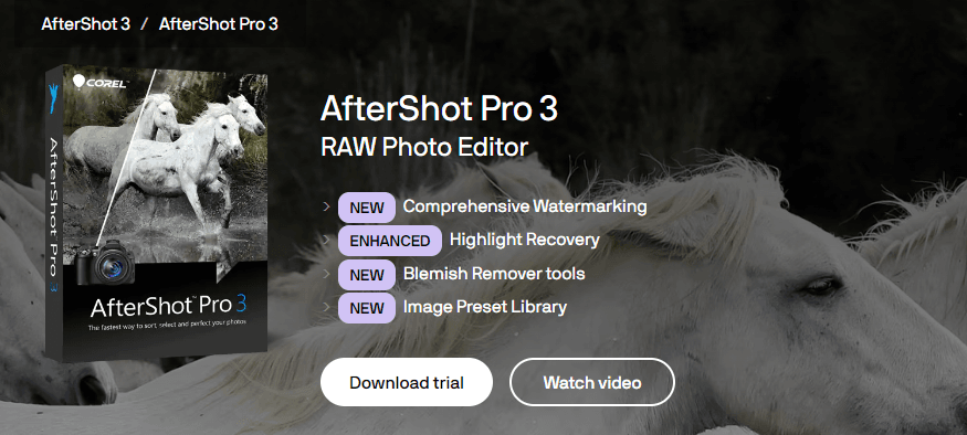 Corel Review and Pricing: Corel aftershot pro 3
