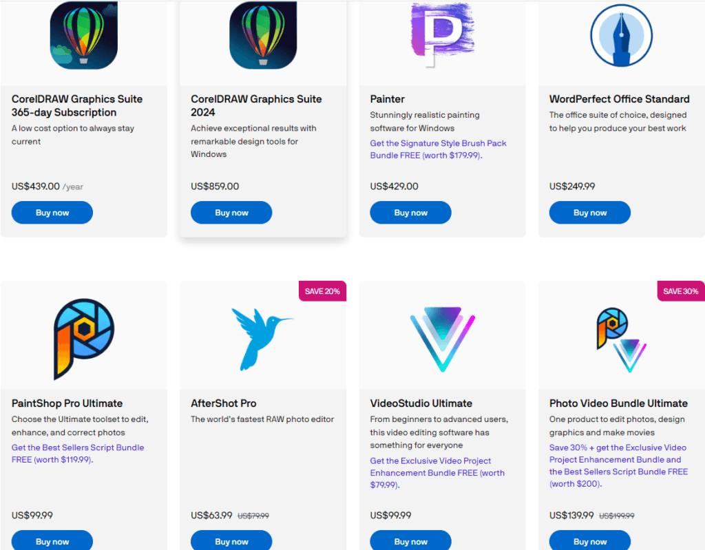 Corel Review and Pricing: Corel special offers