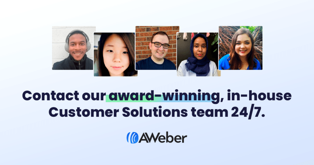 Aweber Review and Pricing: 24/7 Customer support