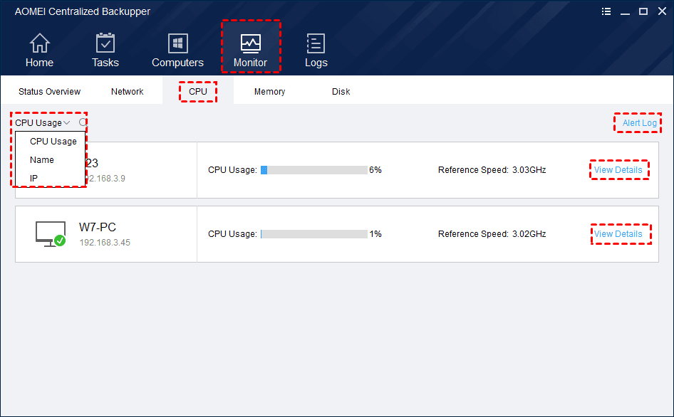 AOMEI Review and Pricing: CPU usage