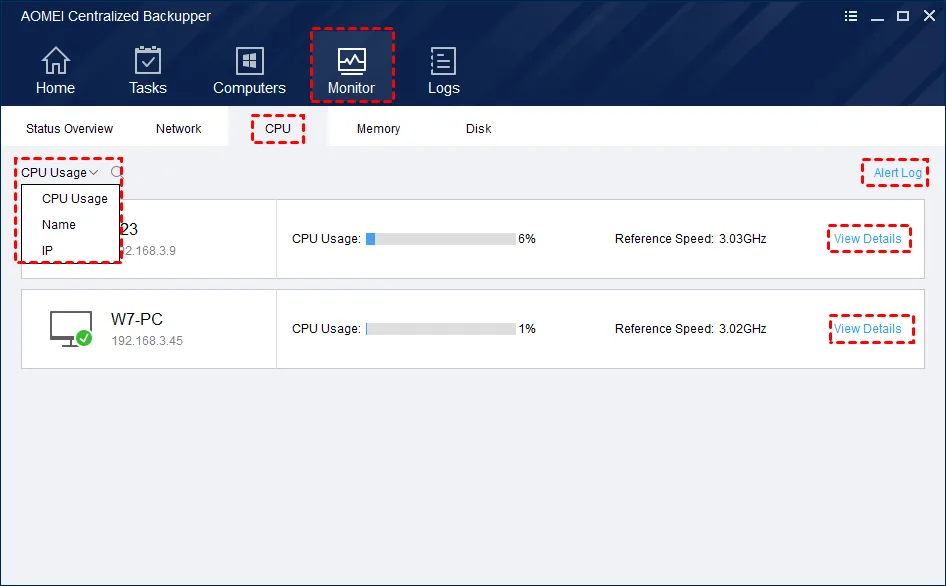 AOMEI Review and Pricing: CPU usage