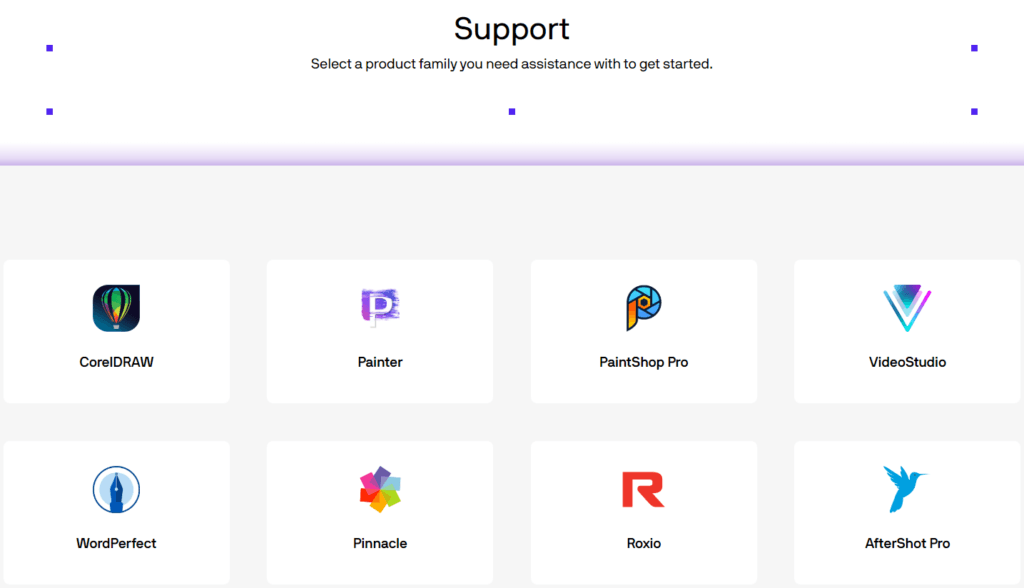Corel Review and Pricing: Corel customer support