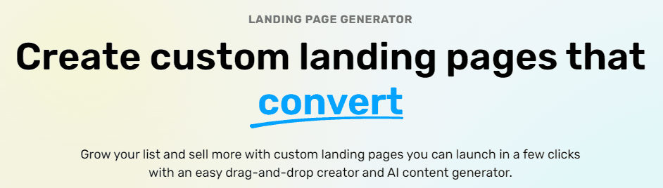 GetResponse Review: GetResponse landing page builder