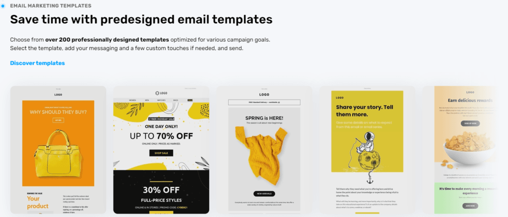 GetResponse Review: GetResponse templates