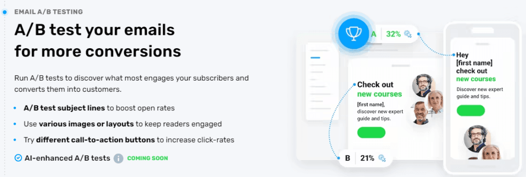 GetResponse Review: GetResponse A/B testing