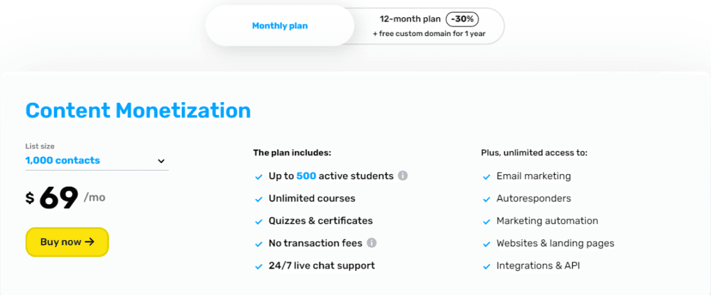 GetResponse Review: GetResponse pricing plans