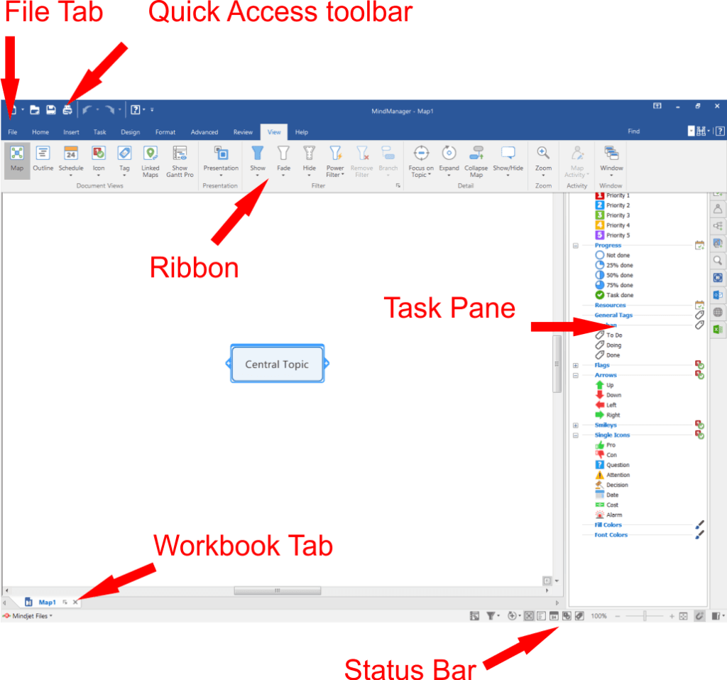 MindManager Review and Pricing: Organized layout