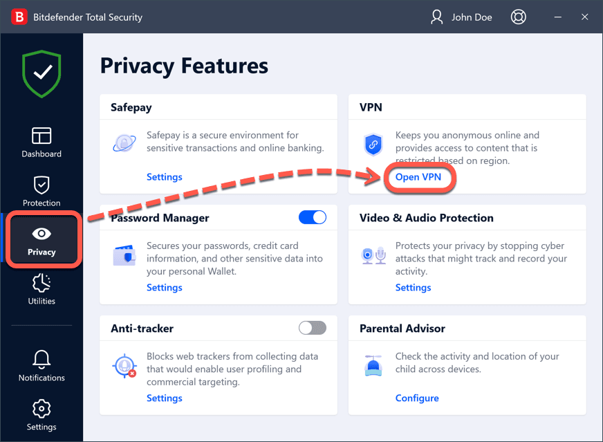 Bitdefender Review: VPN