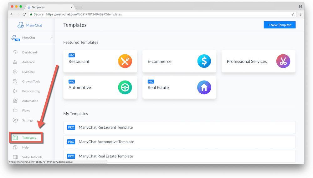 ManyChat Review: Manychat dashboard