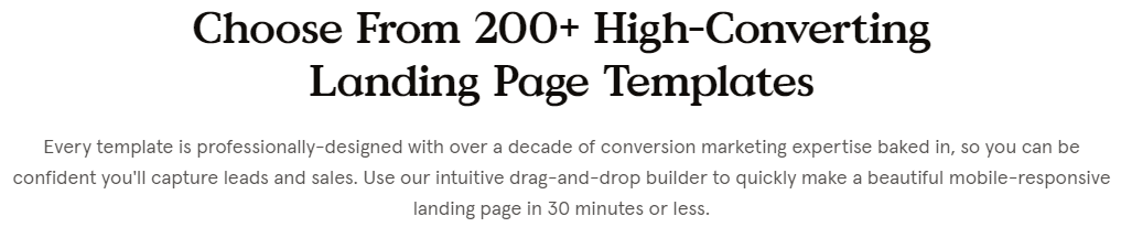 Leadpages Review: Templates