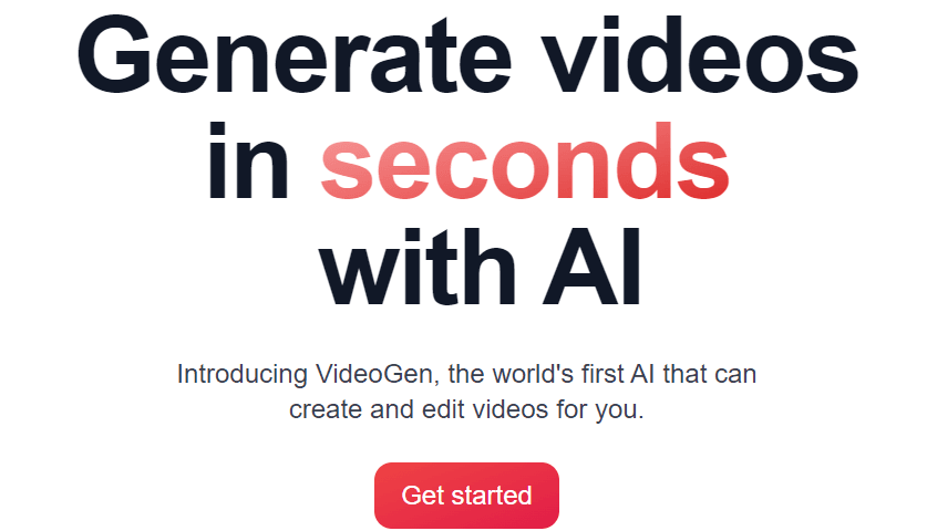 VideoGen Review: VideoGen Home Page