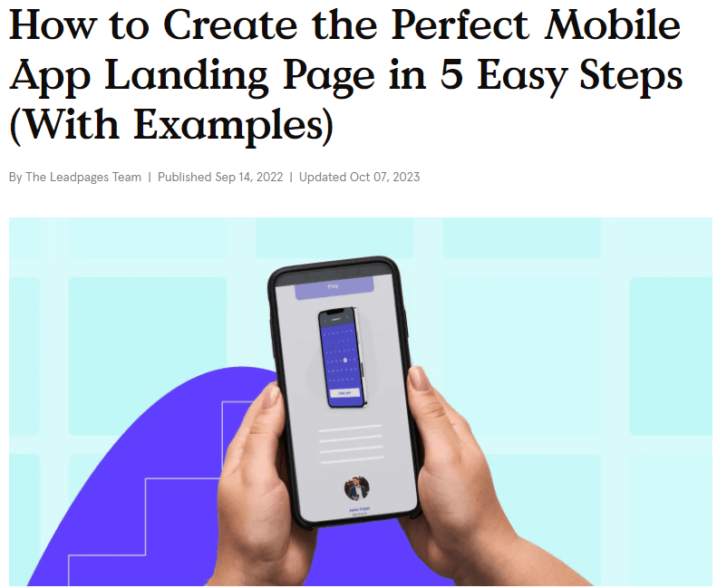 Leadpages Review: Mobile design