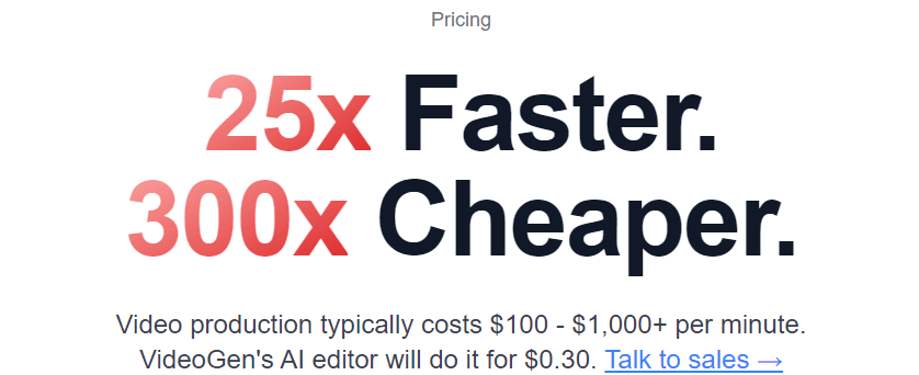 VideoGen Review: VideoGen Pricing plans