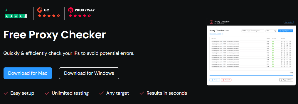 SmartProxy Review: SmartProxy free proxy checker