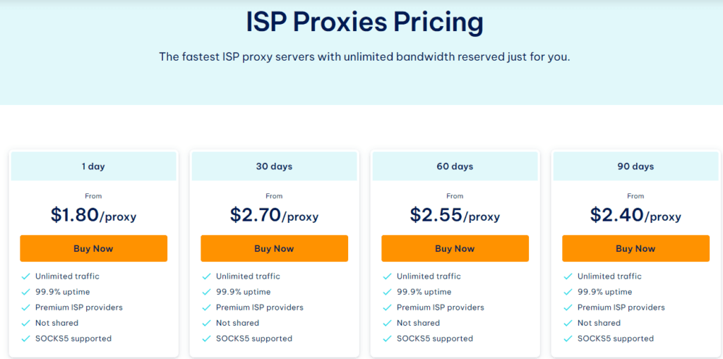 IPRoyal Review: IPRoyal pricing plans