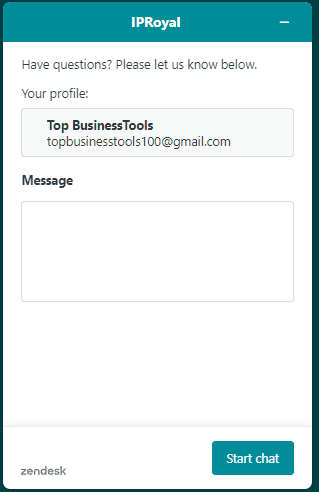 IPRoyal Review: IPRoyal live chat