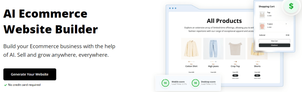 10Web Review: 10Web ecommerce website builder