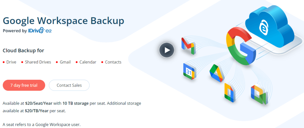 IDrive Review: IDrive google workspace backup