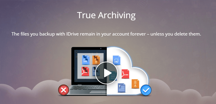 IDrive Review: IDrive true archiving