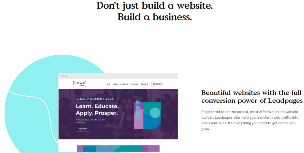 Leadpages Review: website builder