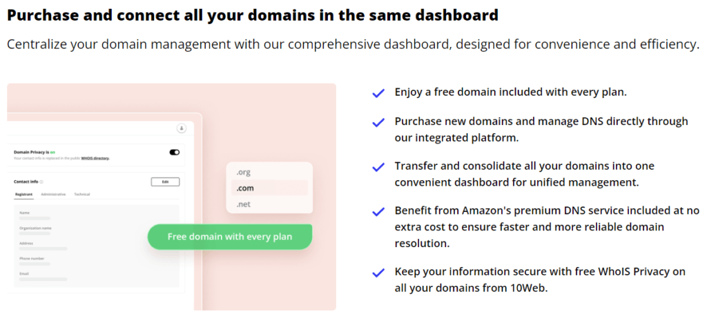10Web Review: 10Web domains