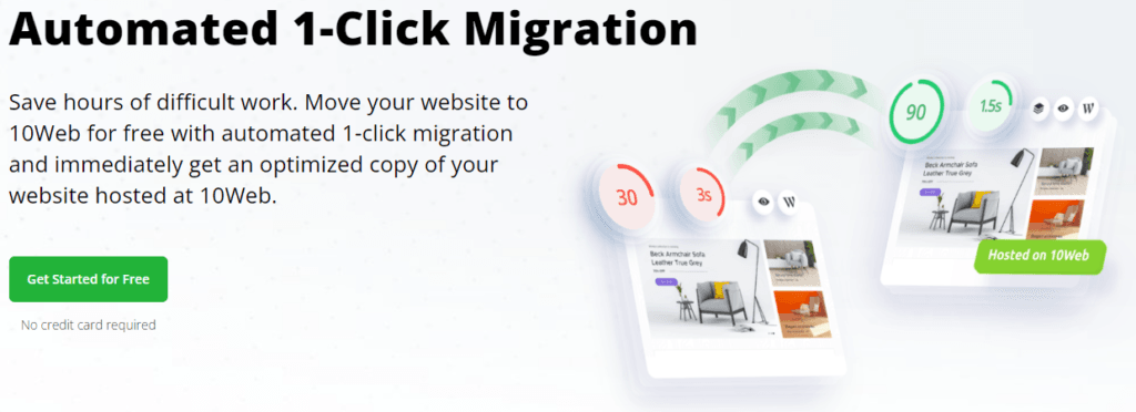 10Web Review: 10Web automated 1 click migration