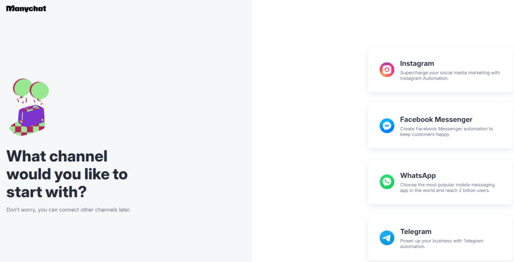 ManyChat Review: Manychat Qucik sign up