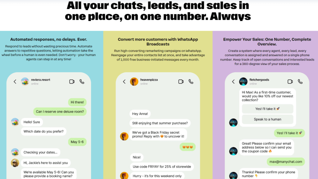 ManyChat Review: Manychat WhatsApp Chatbot