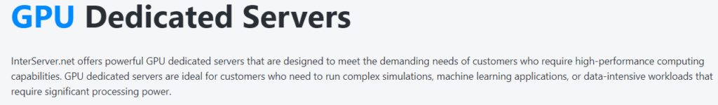 Interserver Review: gpu dedicated servers