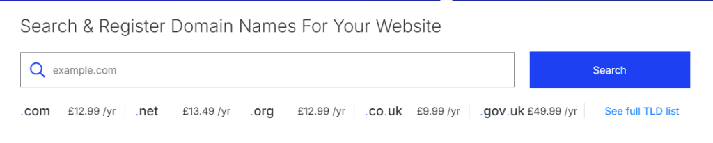 eUKhost Review: Domains