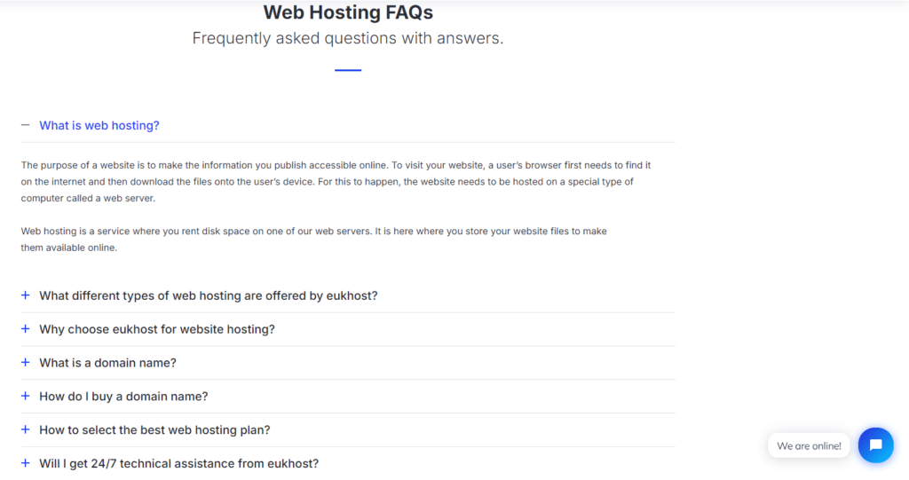 eUKhost Review: Web hosting FAQs