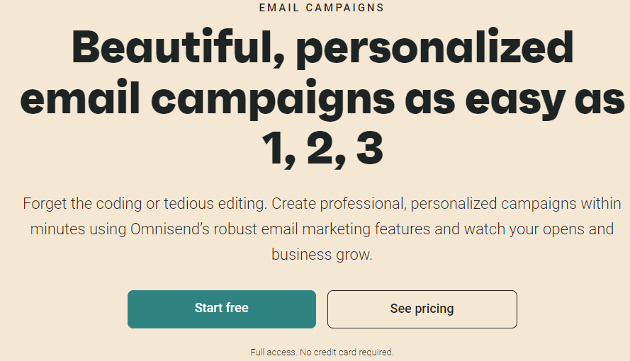 Omnisend Review: Email marketing