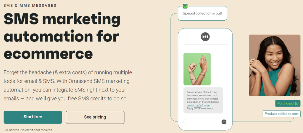 Omnisend Review: sms marketing
