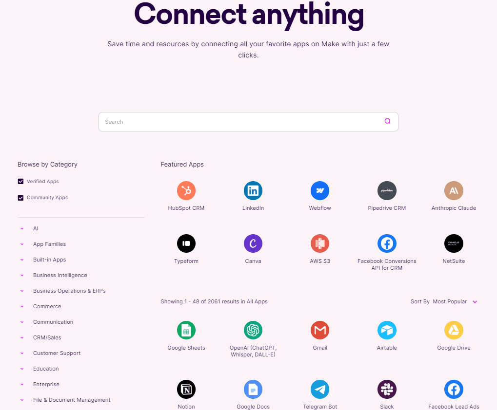 Make Review: App integrations